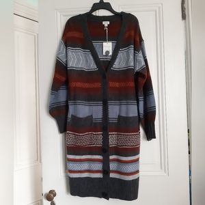 Ana Long Patterned Cardigan